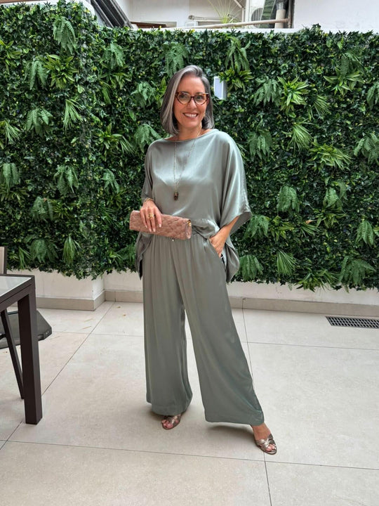 Conjunto Kimono Viscose Acetinado EZILDINHA