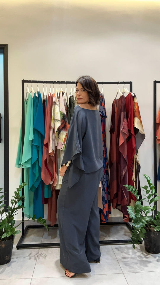 Conjunto Kimono Seda Pura EZILDINHA