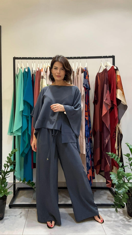 Conjunto Kimono Seda Pura EZILDINHA