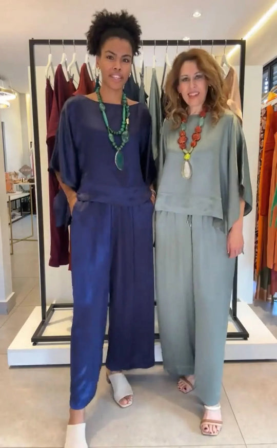 Conjunto Kimono Viscose Acetinado EZILDINHA