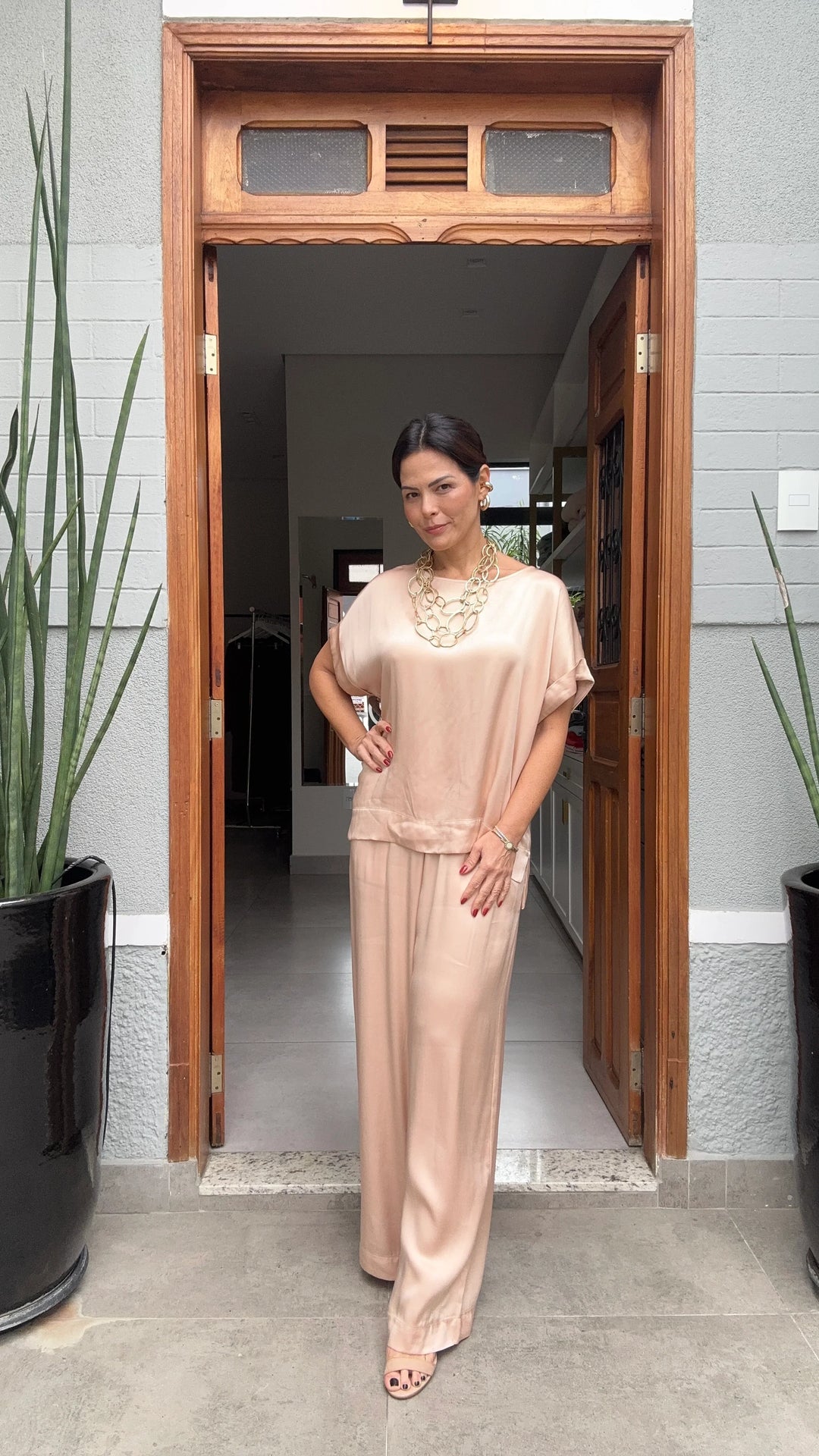 Conjunto Viscose Acetinado EZILDINHA