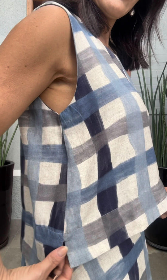 Conjunto de Saia Madras EZILDINHA (PRÉ VENDA)