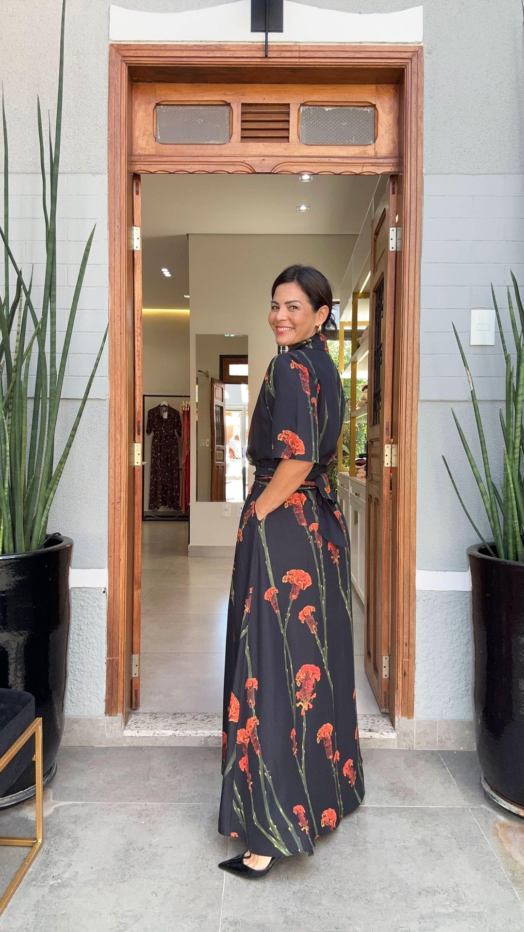 Vestido Chemisier Viscose Flor EZILDINHA