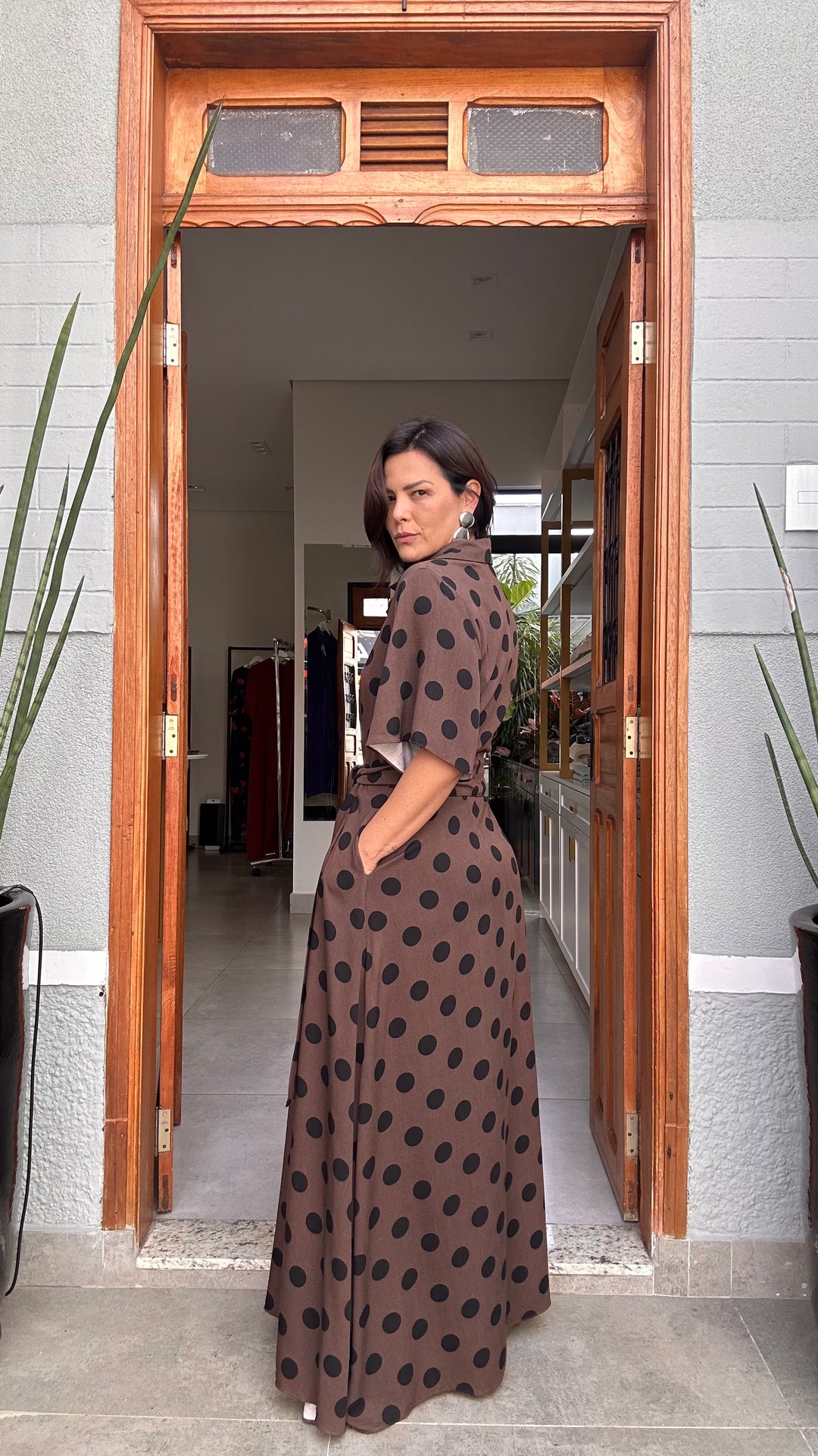 Vestido Chemisier Poá EZILDINHA