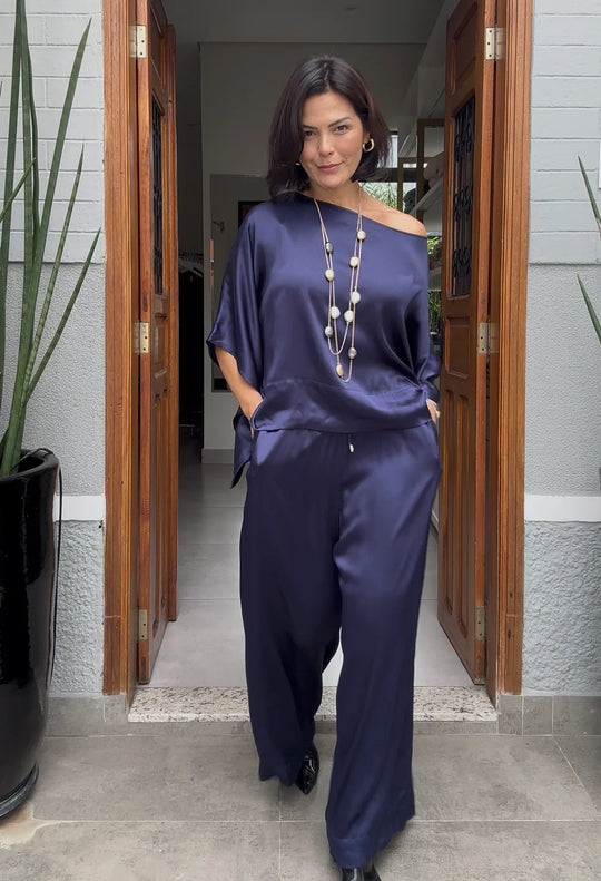Conjunto Kimono Viscose Acetinado EZILDINHA