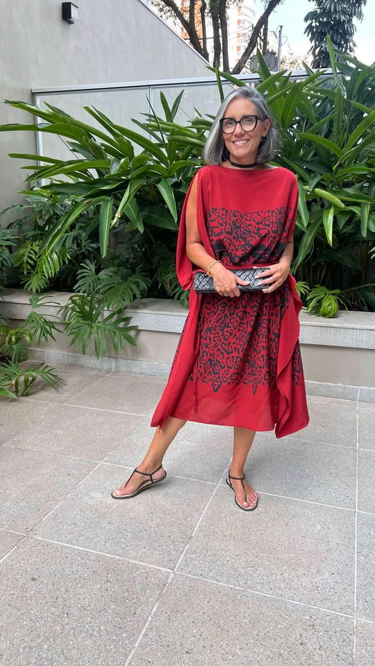 Kaftan Midi Seda Estampa EZILDINHA