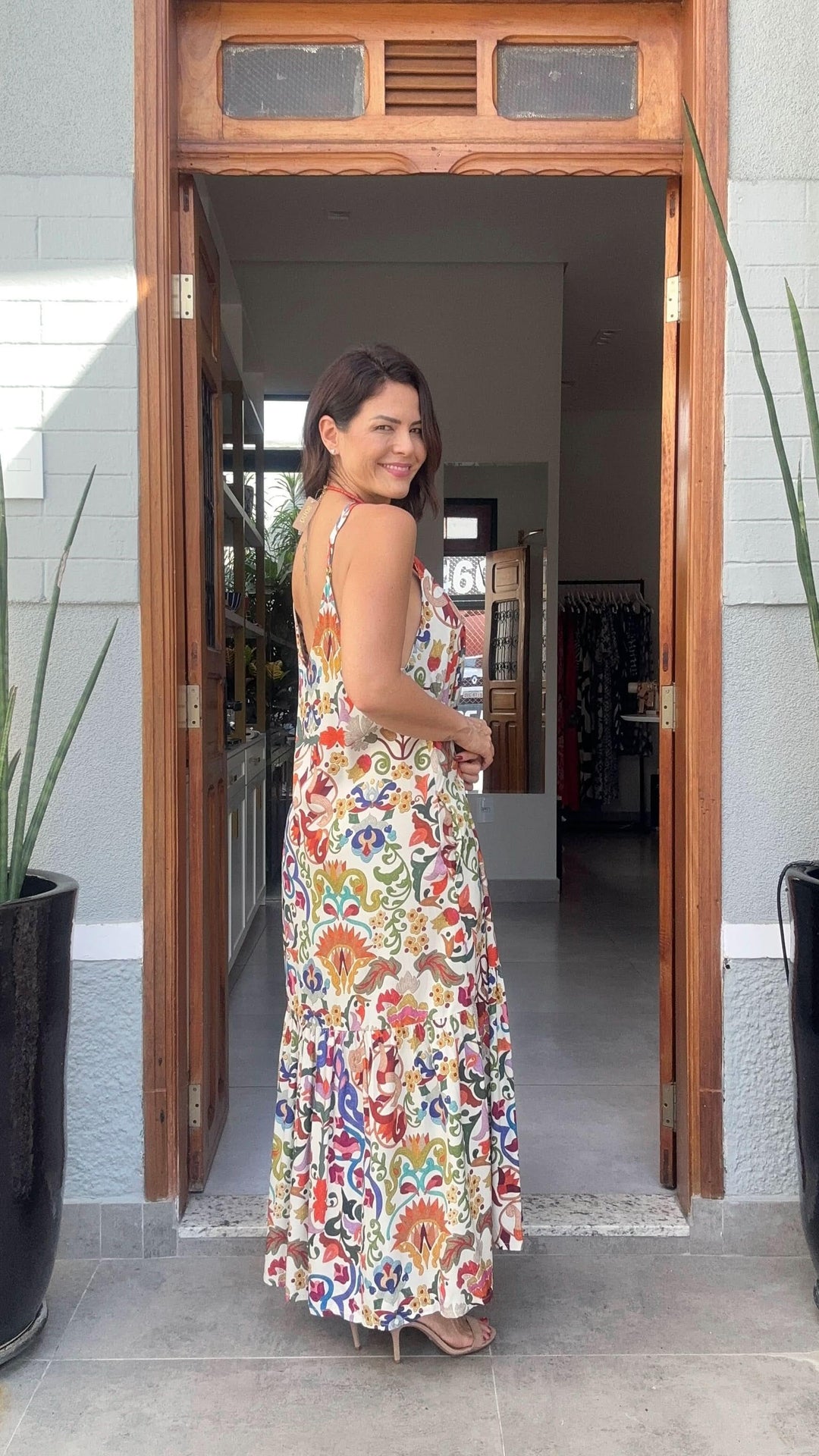 Vestido Alça Tapeçaria EZILDINHA