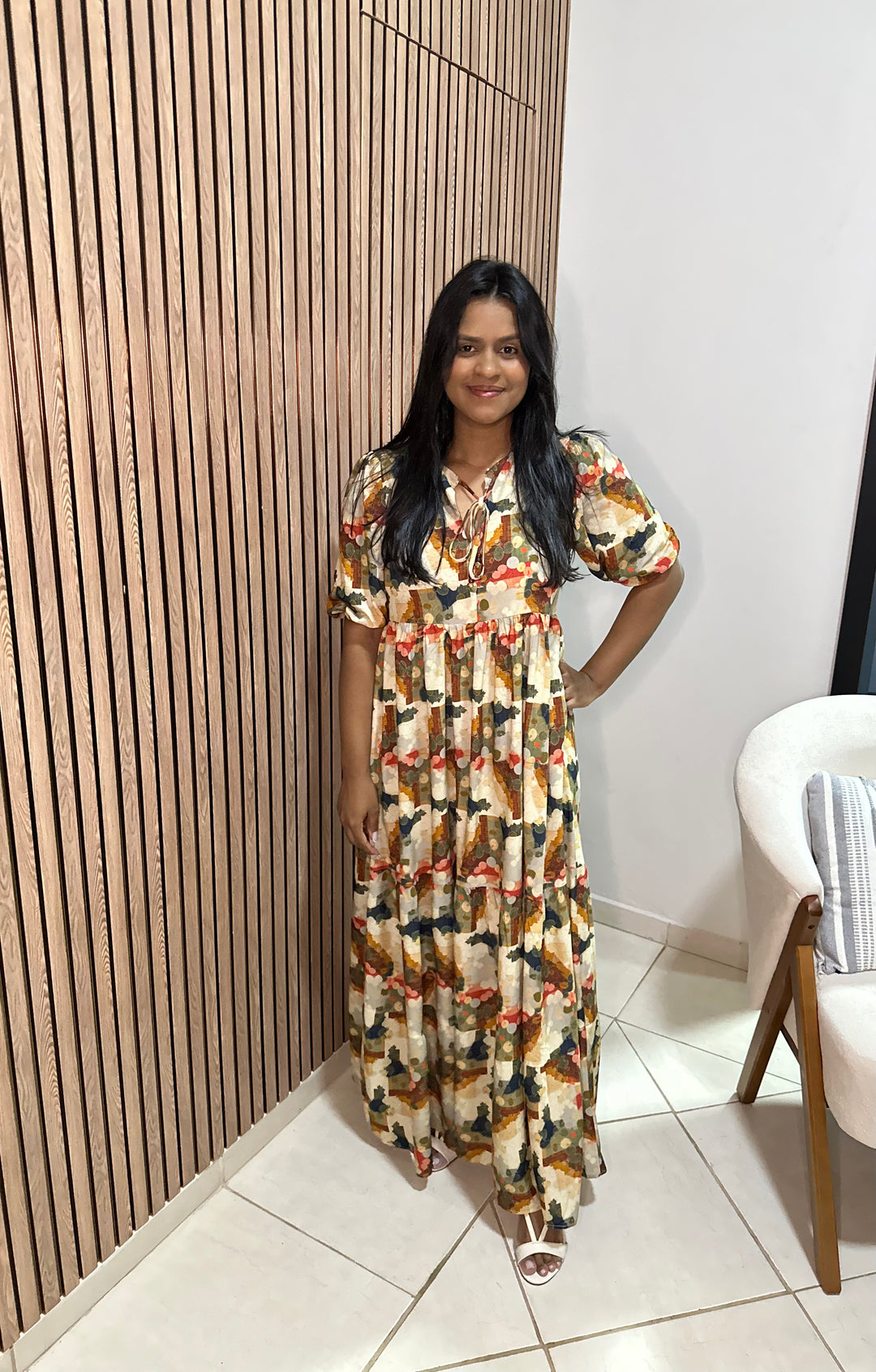 Vestido Camila Estampa Carmel EZILDINHA