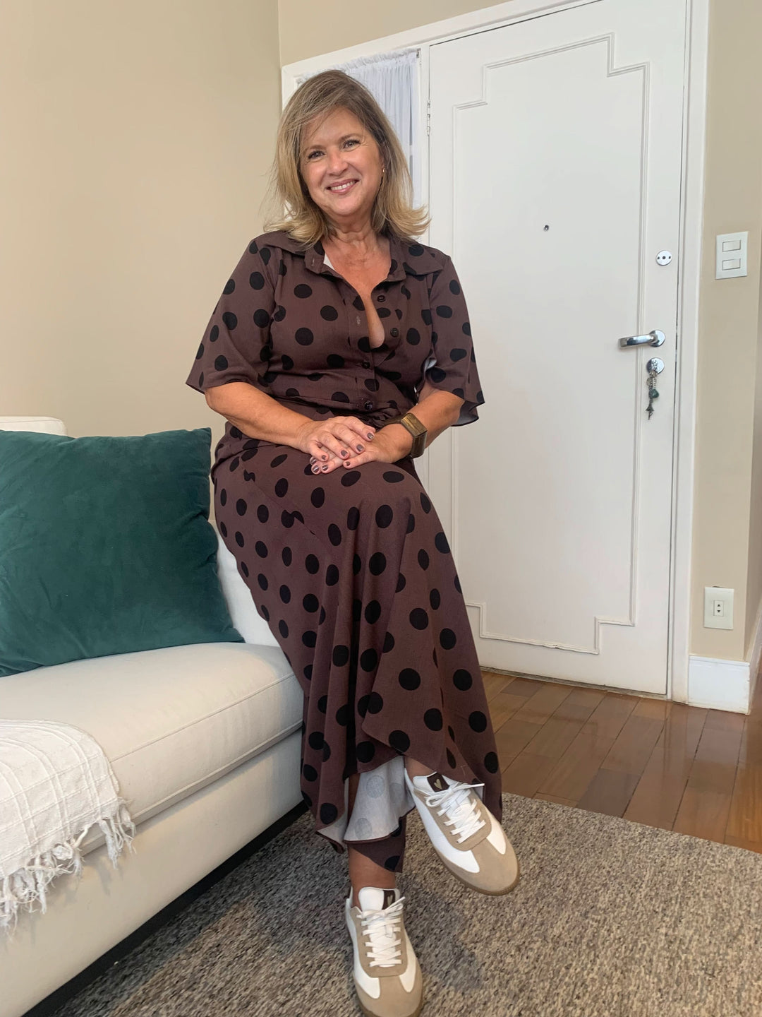 Vestido Chemisier Poá EZILDINHA