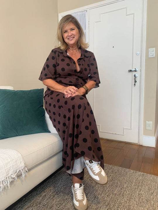 Vestido Chemisier Poá EZILDINHA