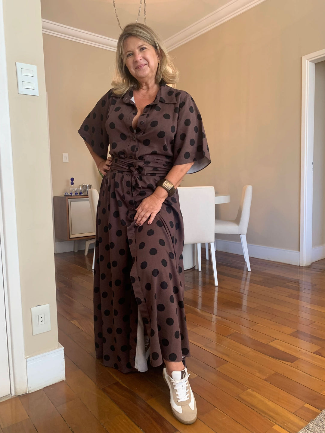 Vestido Chemisier Poá EZILDINHA