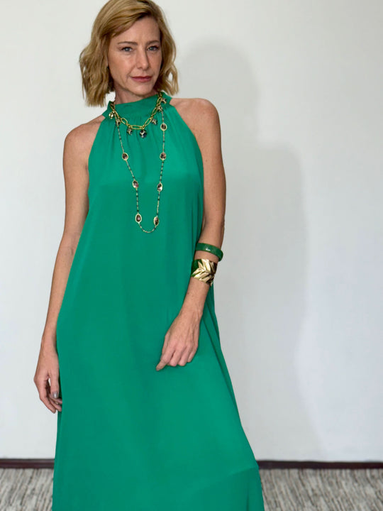 Vestido Laço em Seda Pura EZILDINHA