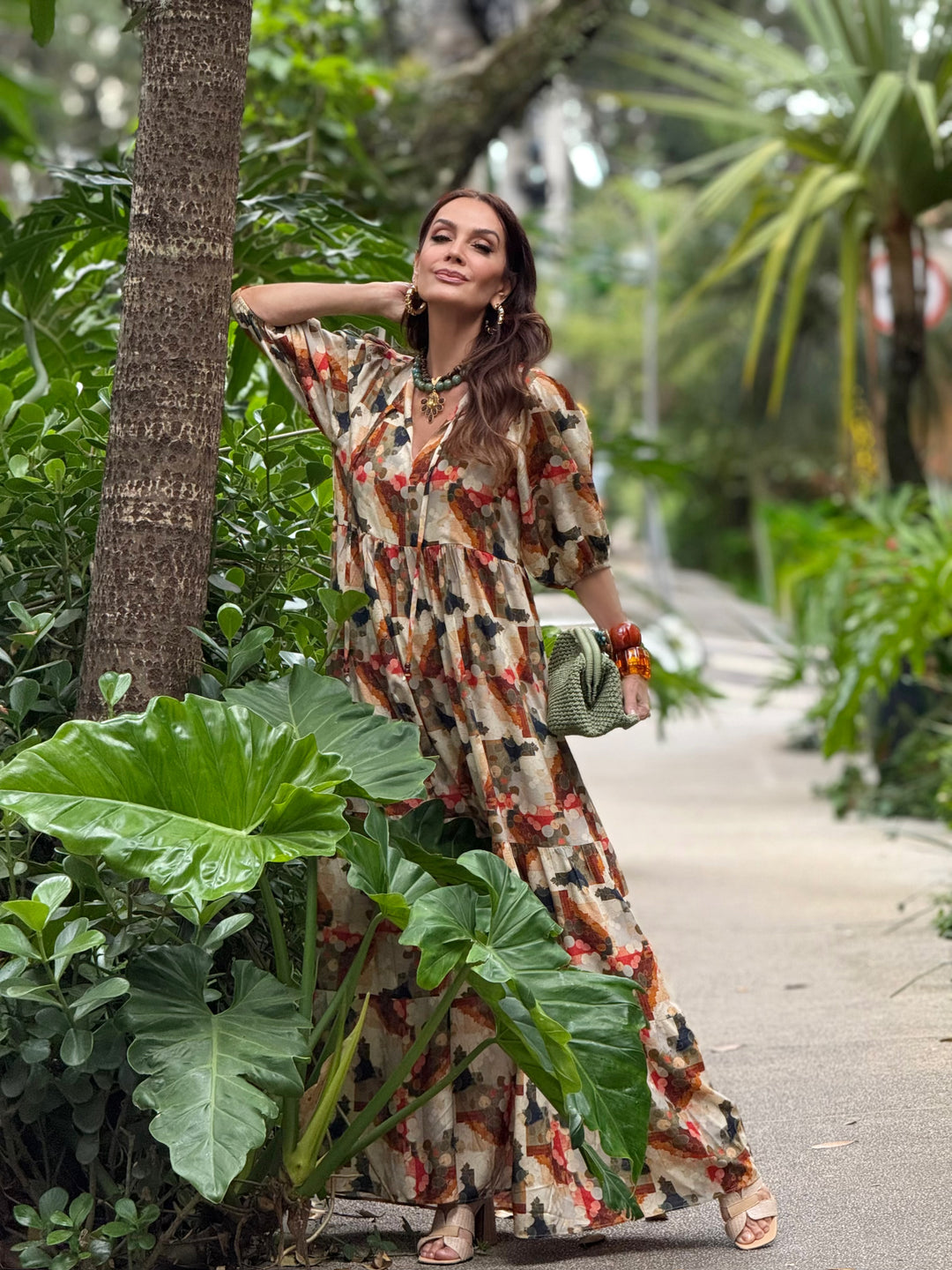 Vestido Camila Estampa Carmel EZILDINHA