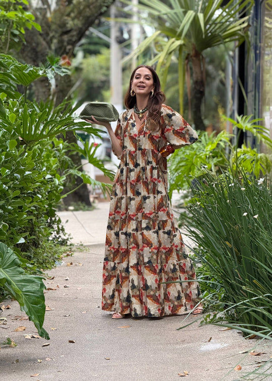 Vestido Camila Estampa Carmel EZILDINHA