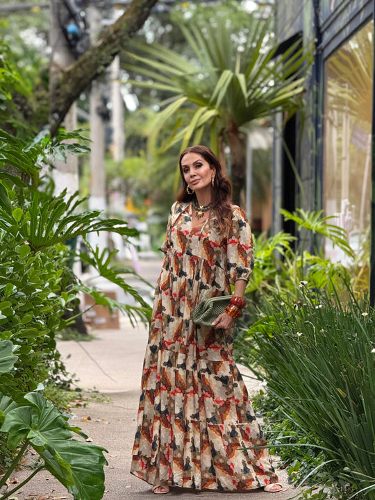 Vestido Camila Estampa Carmel EZILDINHA
