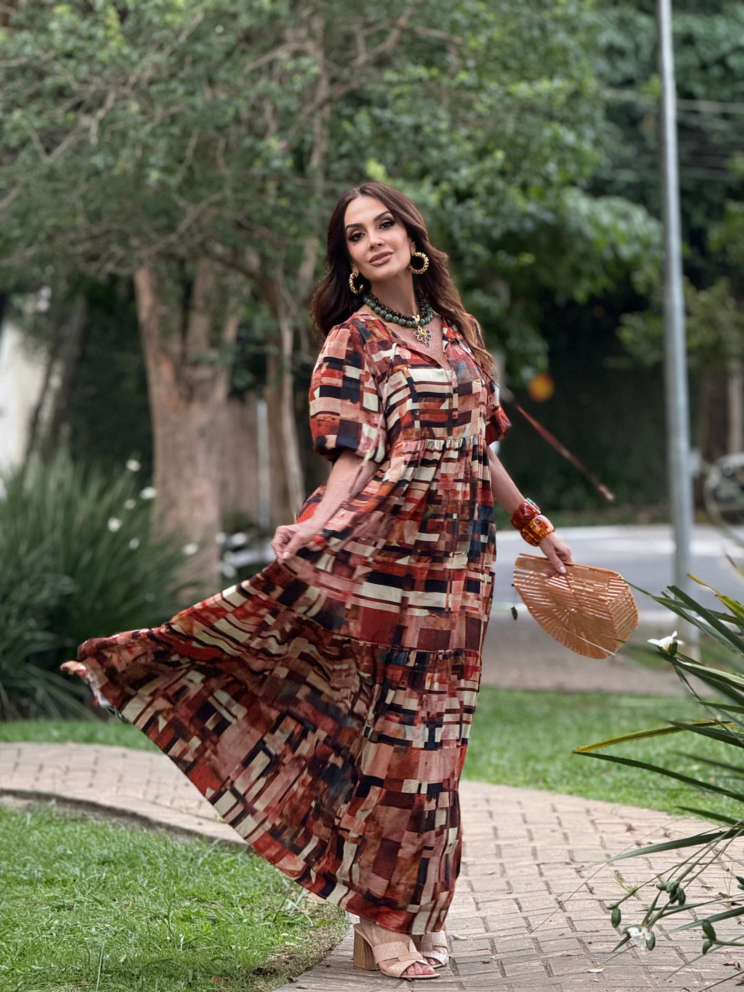 Vestido Camila Estampa Detroit EZILDINHA