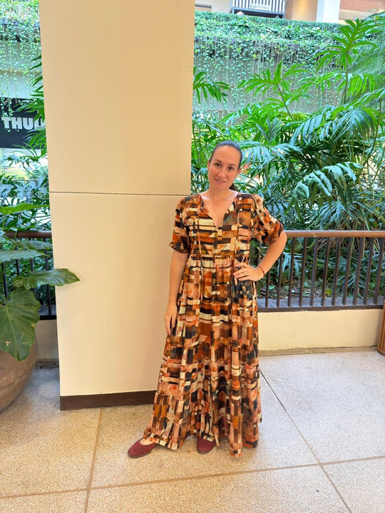 Vestido Camila Estampa Detroit EZILDINHA