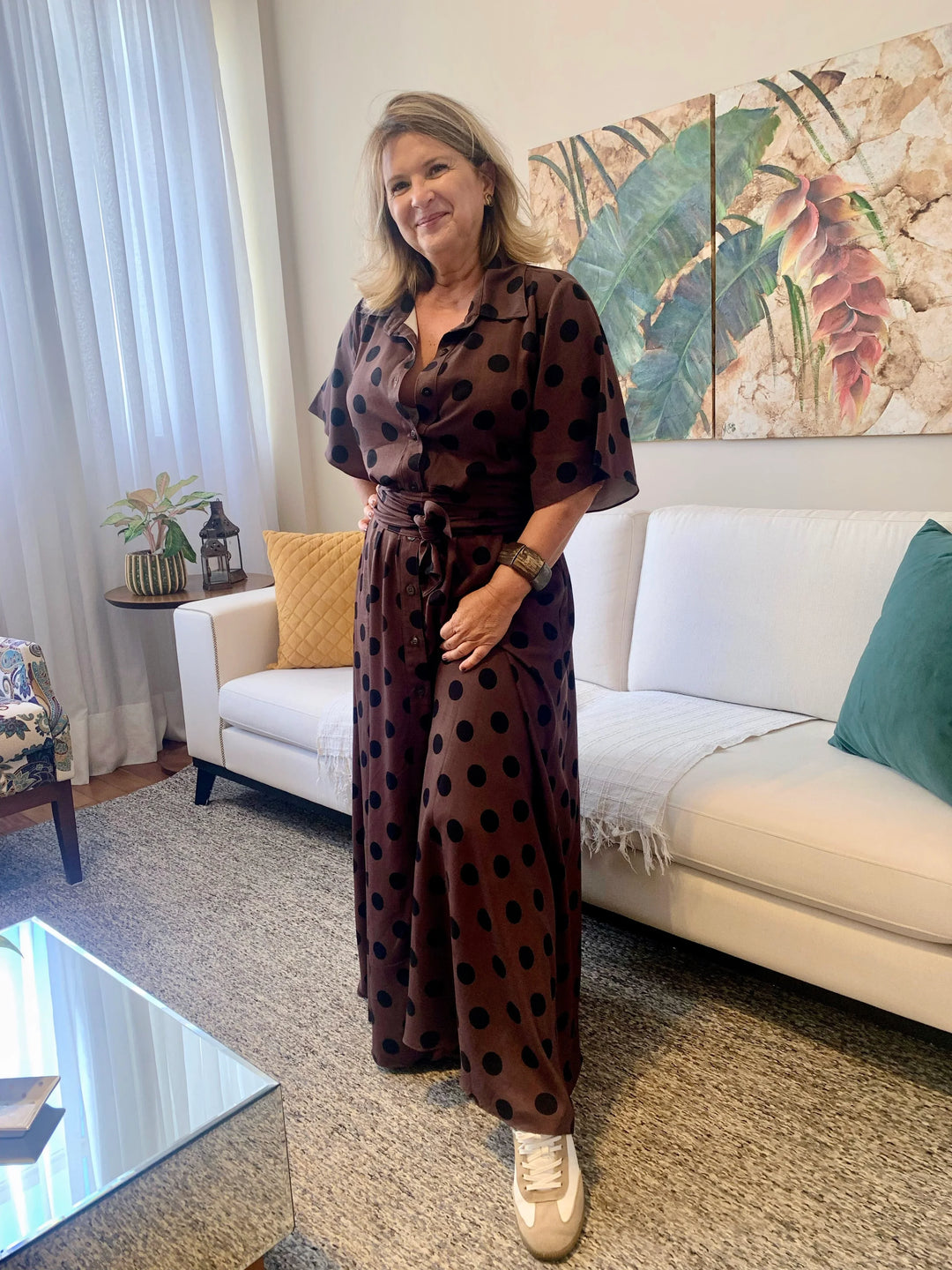 Vestido Chemisier Poá EZILDINHA