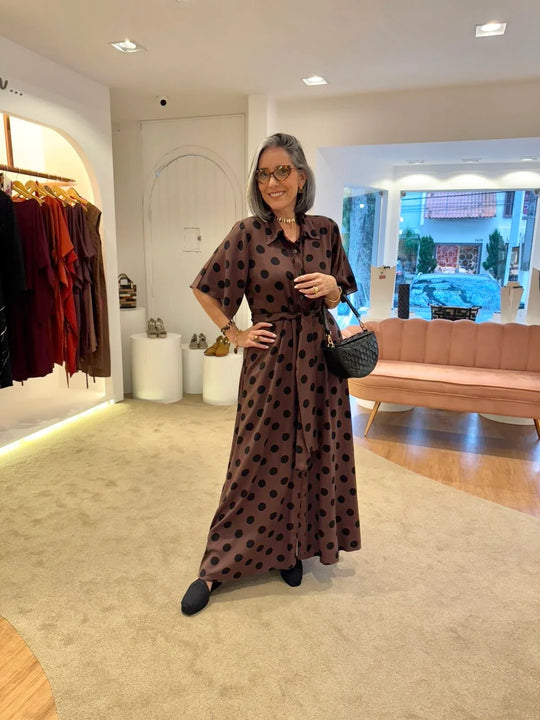 Vestido Chemisier Poá EZILDINHA