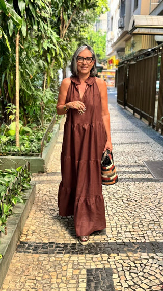 Vestido Santa Fé em Linho EZILDINHA