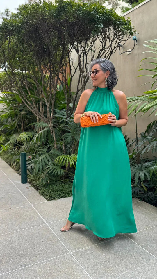 Vestido Laço em Seda Pura EZILDINHA