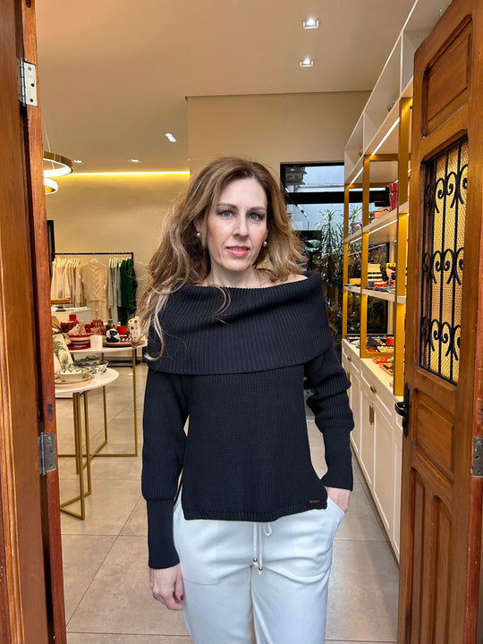 Blusa Dinamarca Preta Anselmi - The Boutique Ambicione by ALSELMI