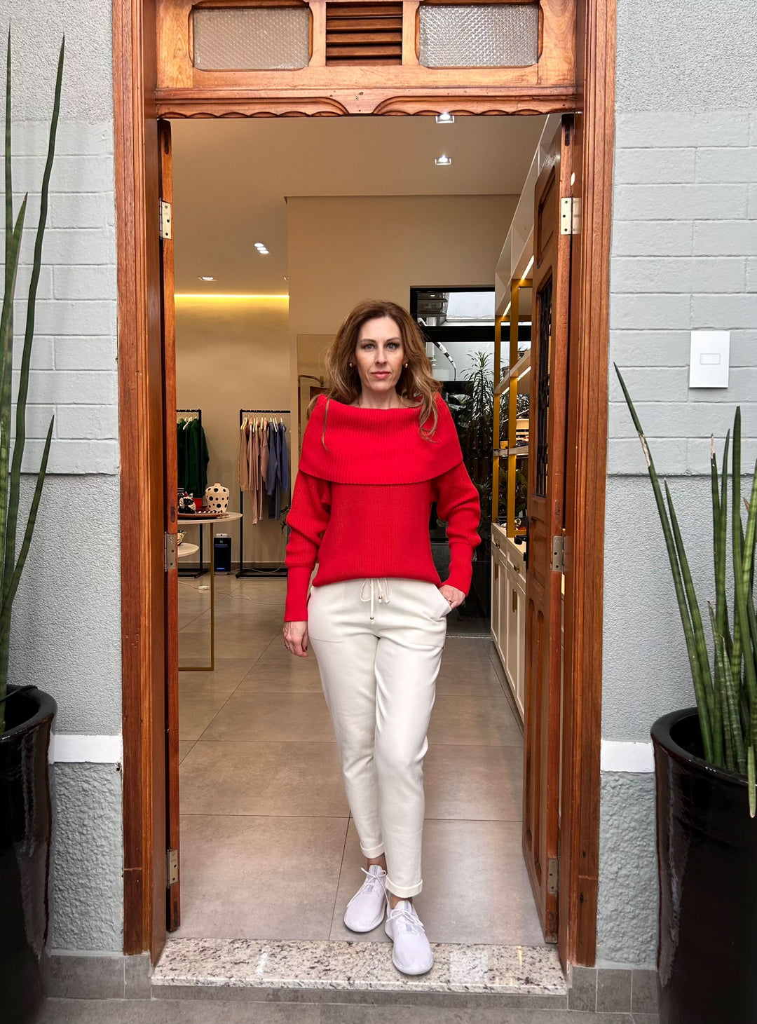 Blusa Dinamarca Vermelha Anselmi - The Boutique Ambicione by ALSELMI