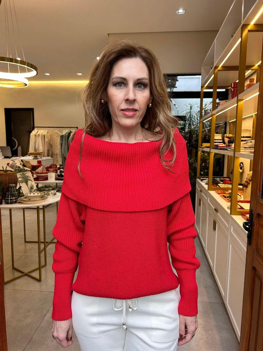 Blusa Dinamarca Vermelha AnselmiAmbicione by ALSELMIThe Boutique