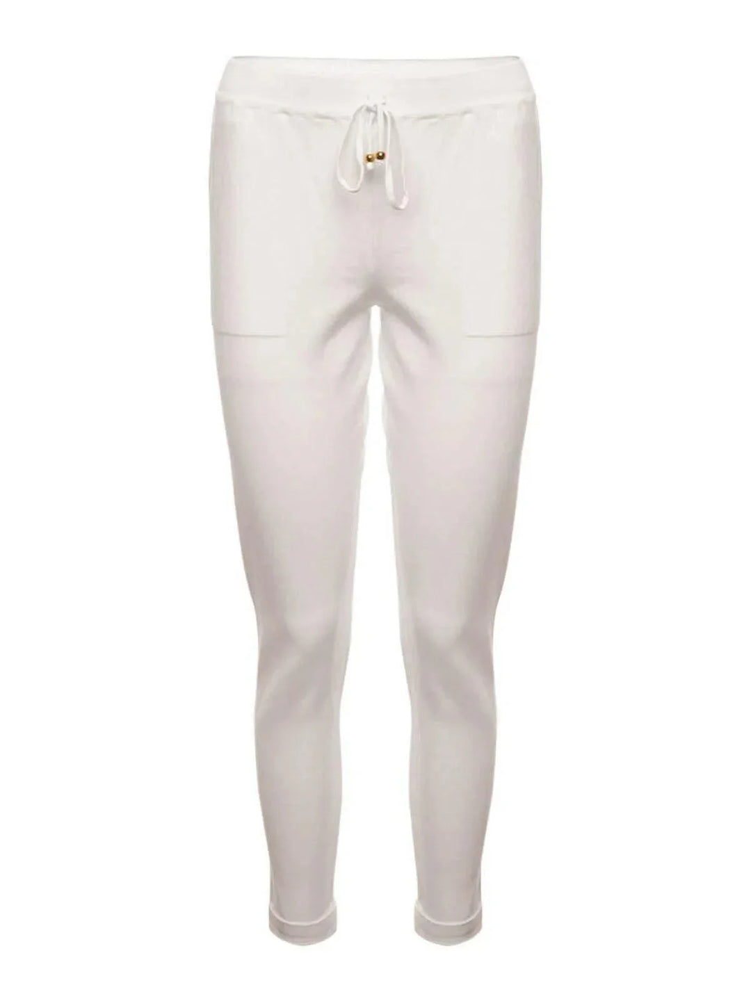 Calça em Tricô com Barra Italiana Off WhiteAmbicione by ALSELMIThe Boutique