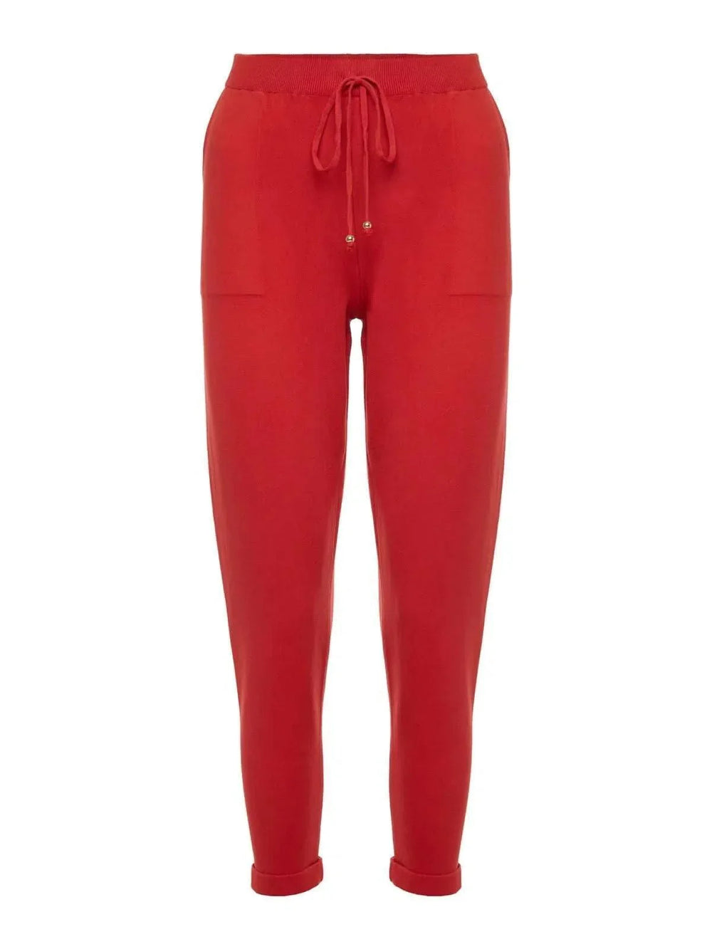 Calça em Tricô com Barra Italiana VermelhoAmbicione by ALSELMIThe Boutique