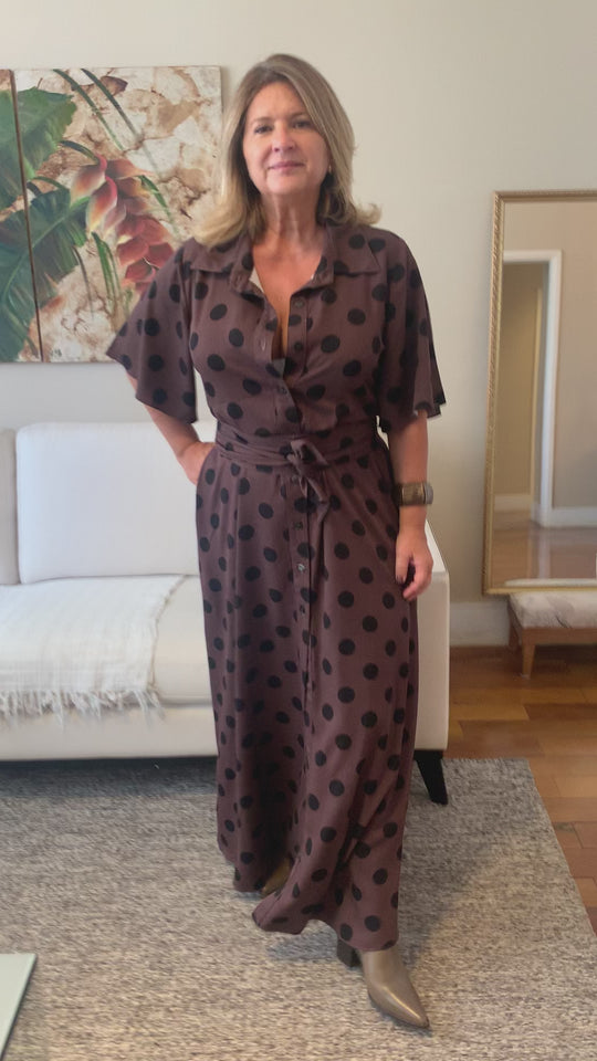 Vestido Chemisier Poá EZILDINHA