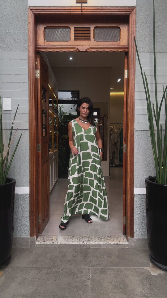 Vestido Stones Green Ezildinha