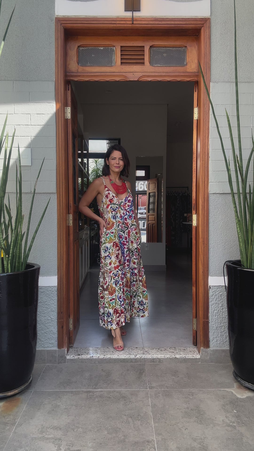 Vestido Alça Tapeçaria EZILDINHA