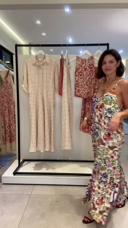Vestido Alça Tapeçaria EZILDINHA