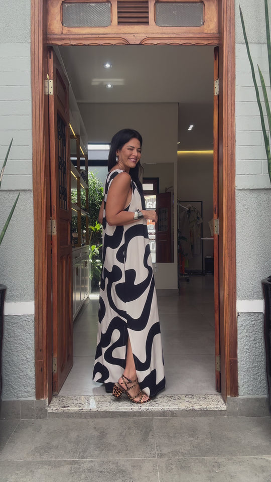 Vestido Waves Black Ezildinha no