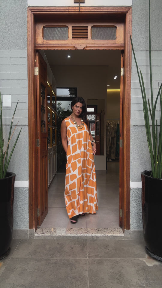 Vestido Stones Laranja Ezildinha