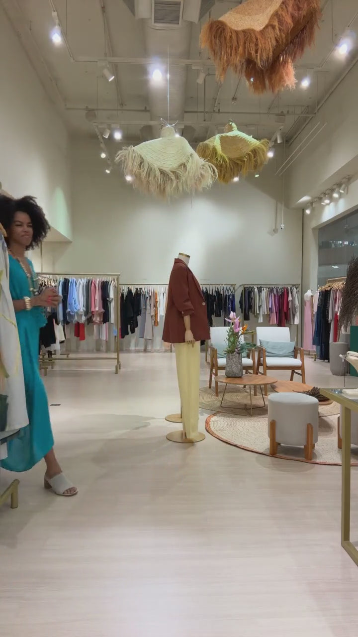 Kaftan Sardenha Seda Pura Ezildinha