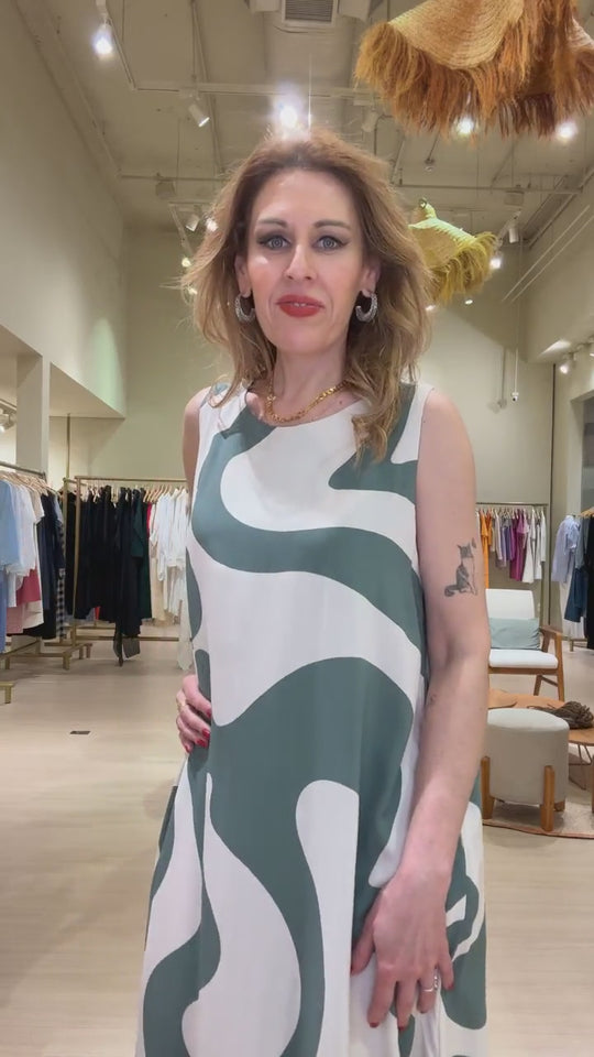 Vestido Waves Green Ezildinha