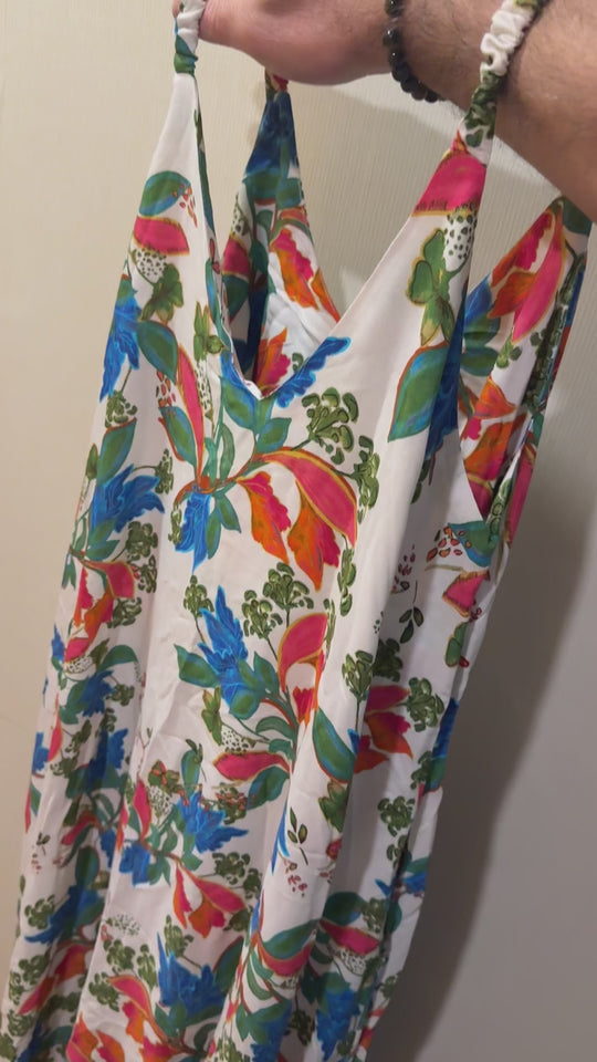 Vestido Alça Longo Estampa Detroit EZILDINHA