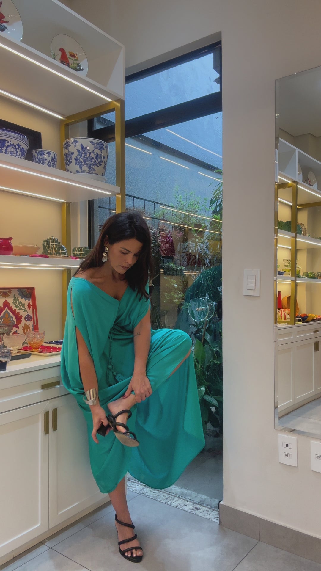 Kaftan Sardenha Seda Pura Ezildinha