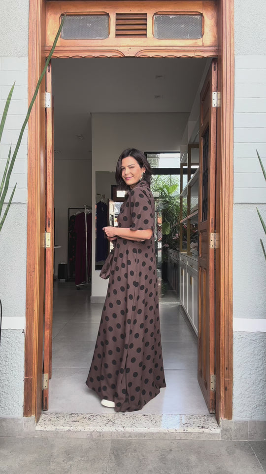 Vestido Chemisier Poá EZILDINHA