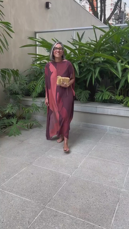 Kaftan Midi Seda Estampa EZILDINHA