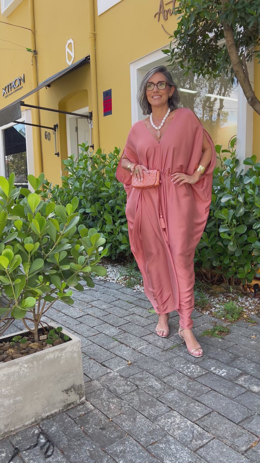 Kaftan Sardenha Terracota Ezildinha