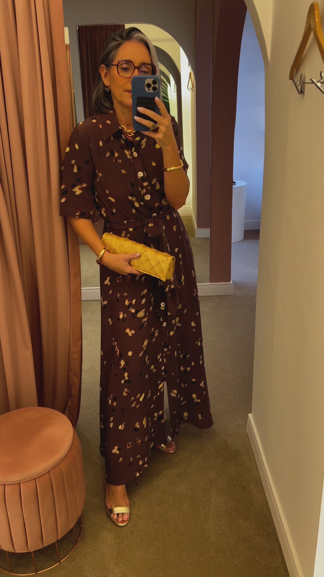 Vestido Chemisier Seda Pura Uva EZILDINHA