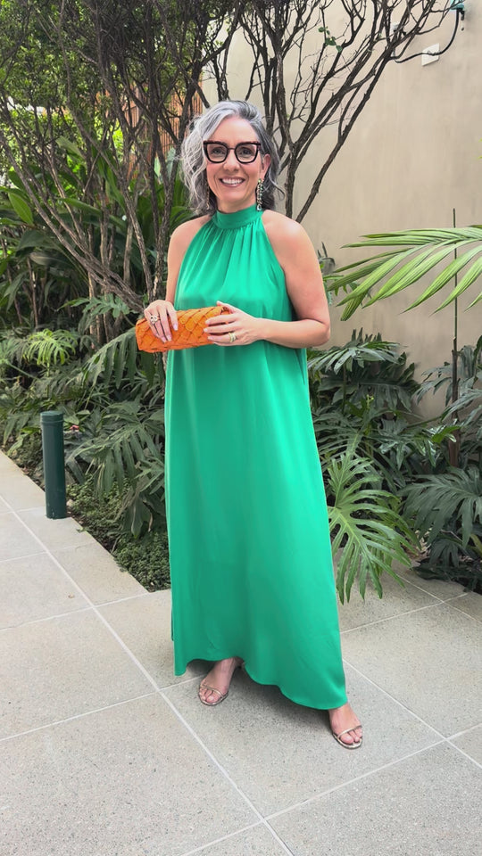 Vestido Laço em Seda Pura EZILDINHA