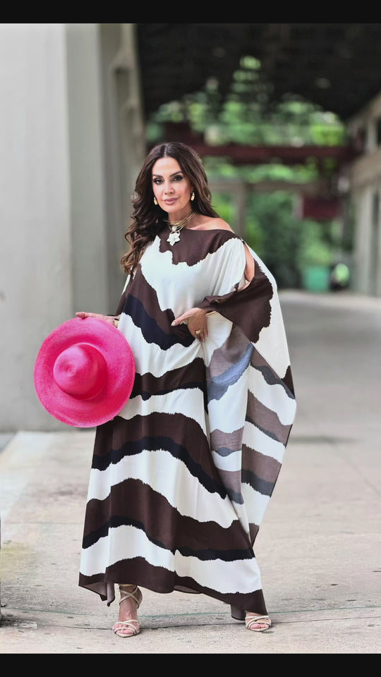 Vestido Kaftan Santorini Brown EZILDINHA
