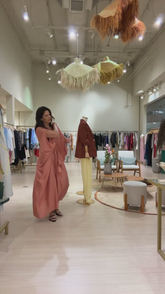 Kaftan Sardenha Terracota Ezildinha