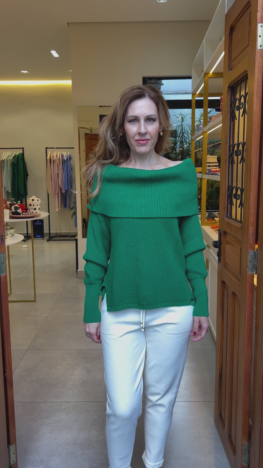 Blusa Dinamarca Verde Floresta Anselmi