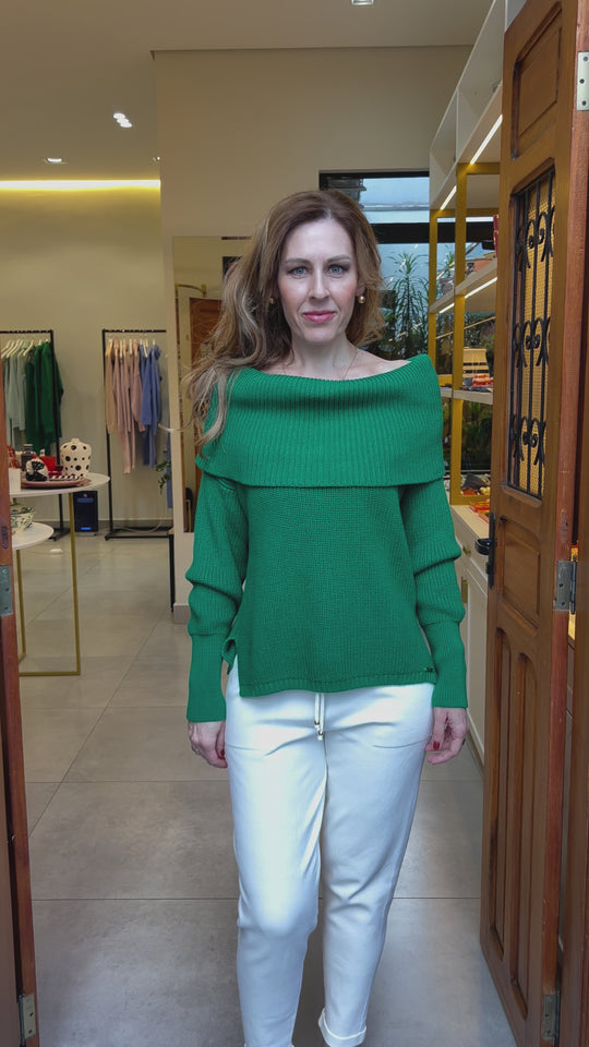 Blusa Dinamarca Verde Floresta Anselmi