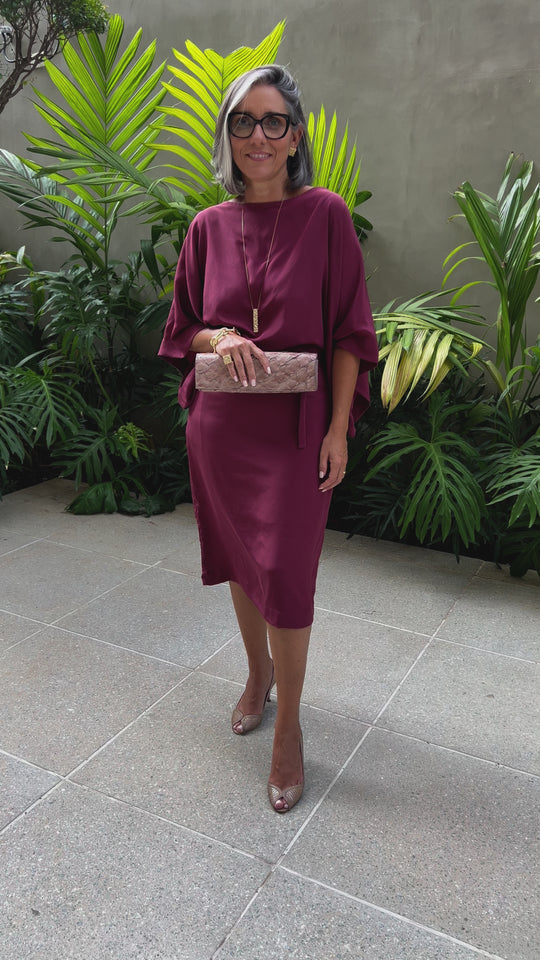 Vestido Seda Midi EZILDINHA de